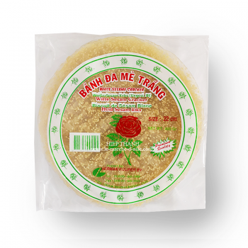 Feuilles de riz / Galettes de riz rondes vietnamiennes Banh Trang - Nems et  rouleaux de printemps - Diamètre 22CM - Marque Red Roses - 454G (10