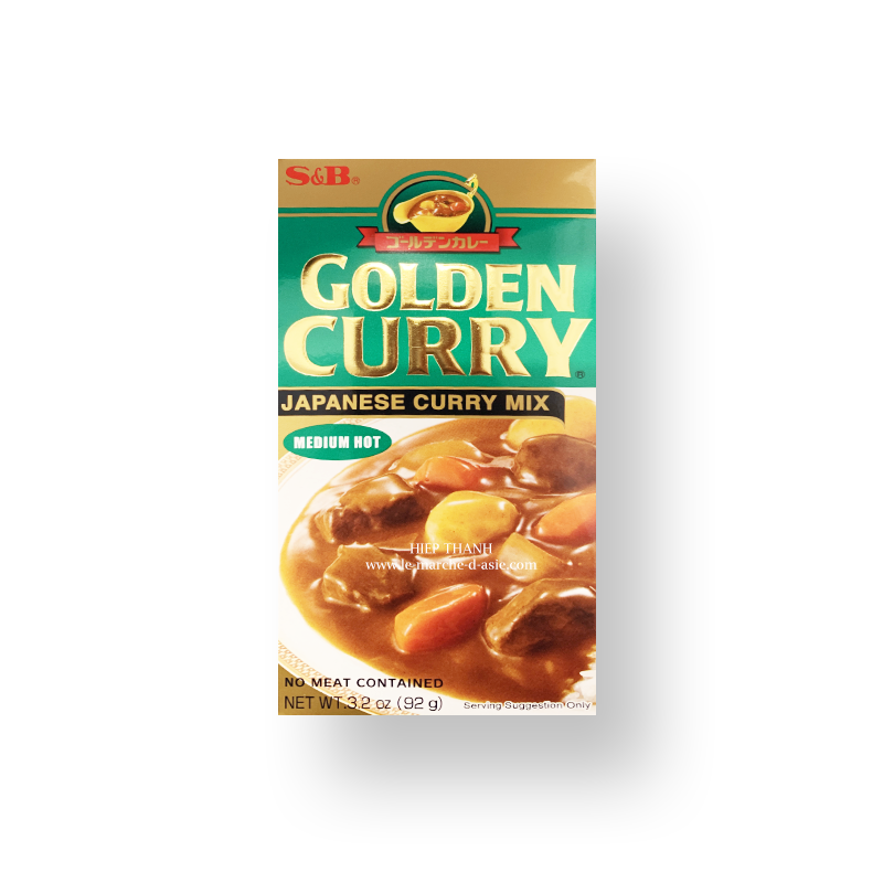 Golden Curry Semi-fort 92 g - Curry Japonais - S&B