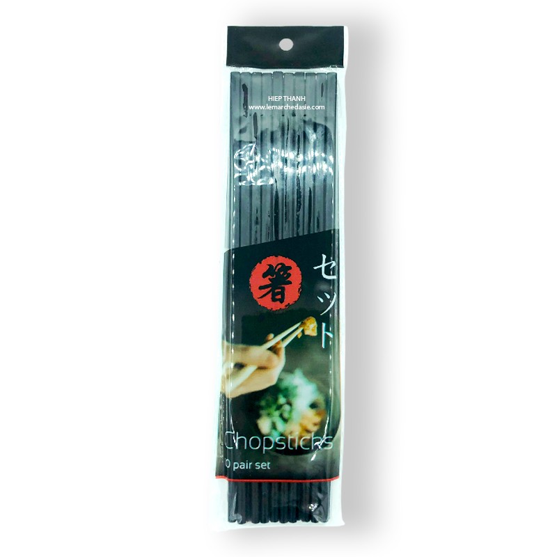 Baguettes chinoises noires (10 paires)