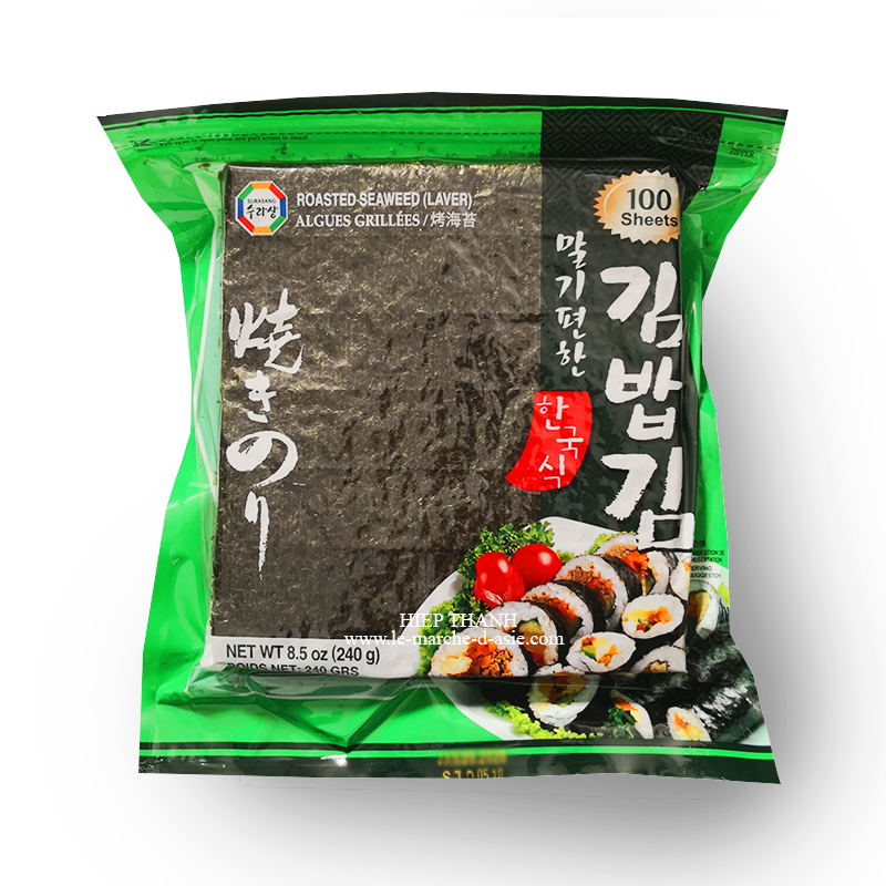 Sachet de 10 feuilles d'algues nori grillées pour maki